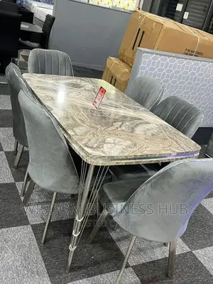 6 Seaters Marble Dinning Set