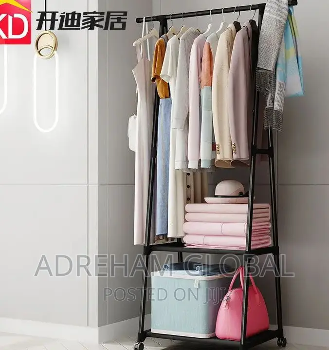 Triangle Shape 2layer Cloth Hanger/Rack With Wheels