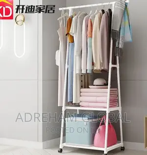 Triangle Shape 2layer Cloth Hanger/Rack With Wheels