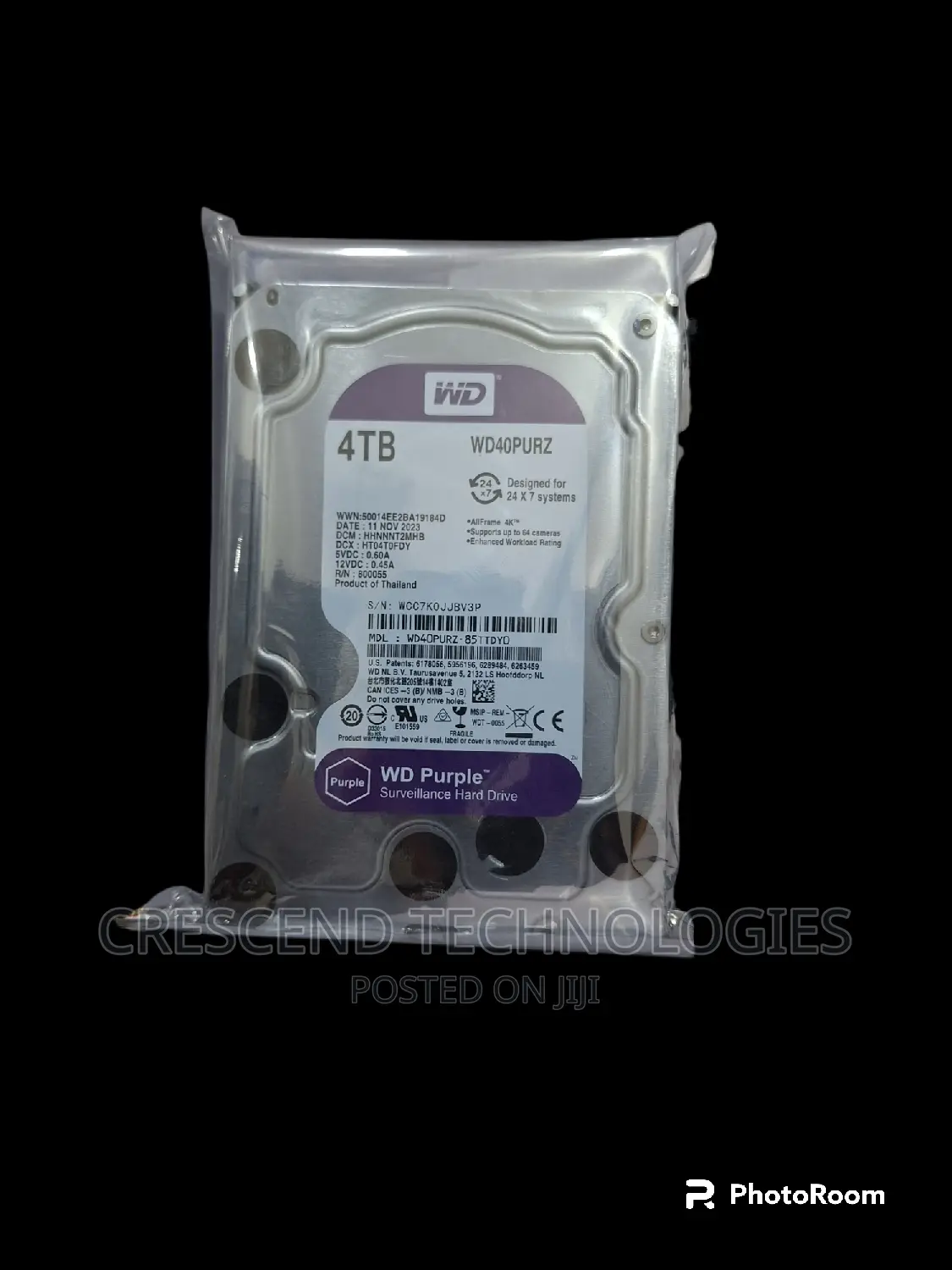 4tb Western Digital Surveillance Hard Disk Drive