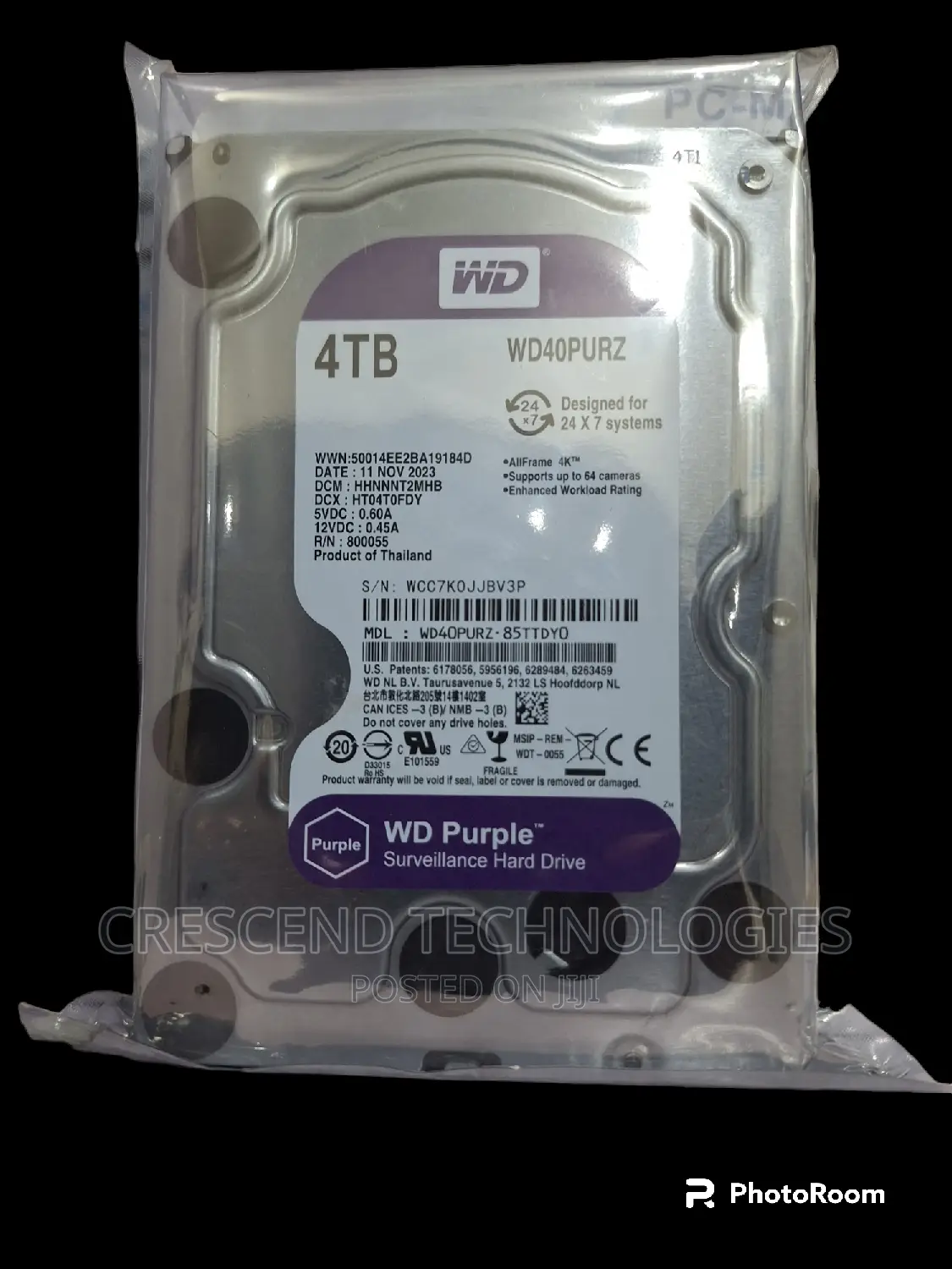 4tb Western Digital Surveillance Hard Disk Drive