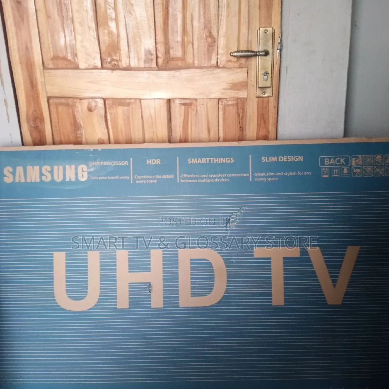 65inches Samsung With Building Showcasing Apps
