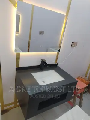 Cabinet Marble Basin +Led Mirror