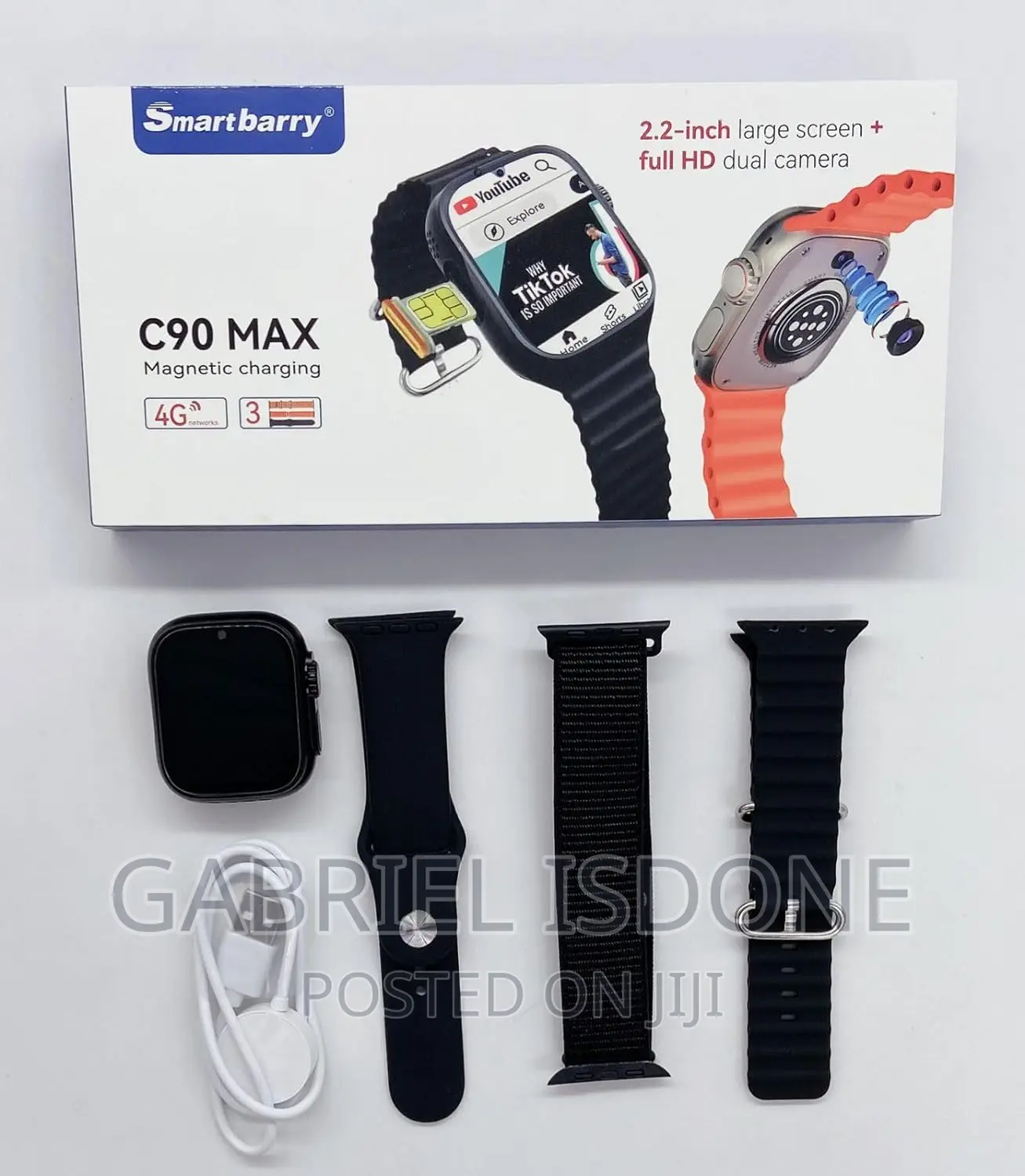 C90 Max Smart Watch 4G With Google Play Support Mobile SIM