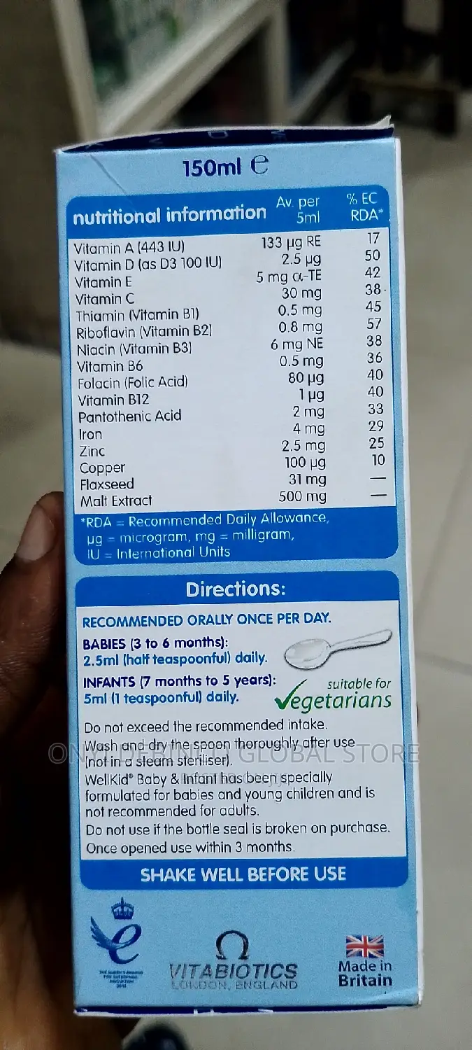 Vitabiotics Wellkid Baby Infant Multivitamin Liquid
