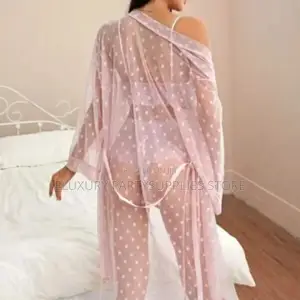 Mesh Kimono Robe