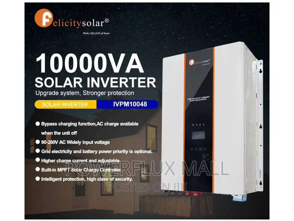 10KVA 48V Pure Sine Wave Inverter With 120A MPPT, ≤6 PARALLE for sale ...