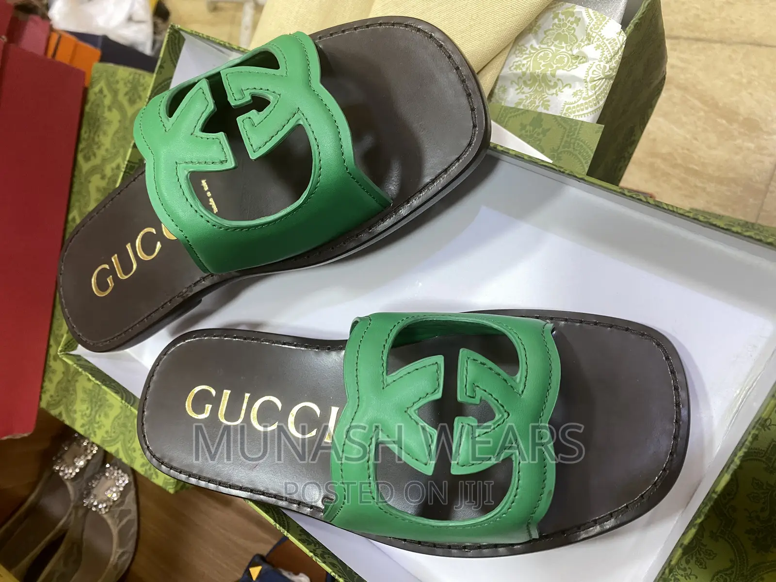Original Italian Leather Gucci Slipers