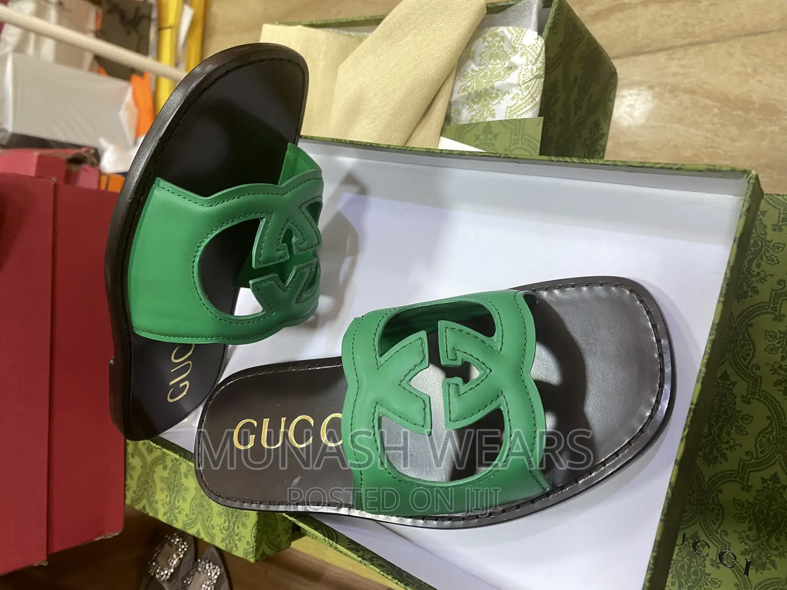 Original Italian Leather Gucci Slipers
