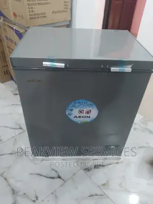The Brand New (150L) Aeon Chest Freezer Grey+Key Lock