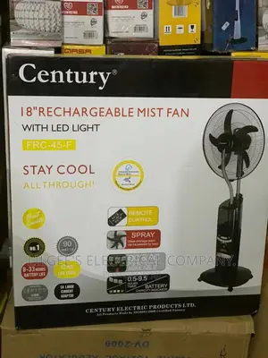 18" Century Rechargeable Mist Fan