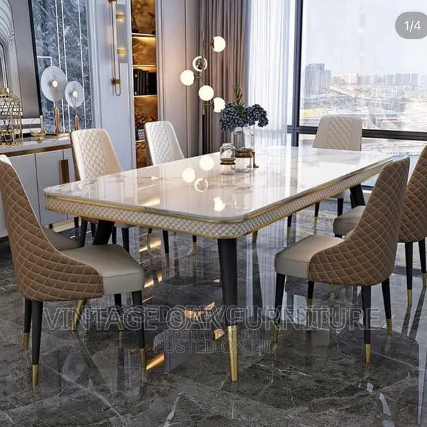 6 Seaters Luxury Marble Dining Table