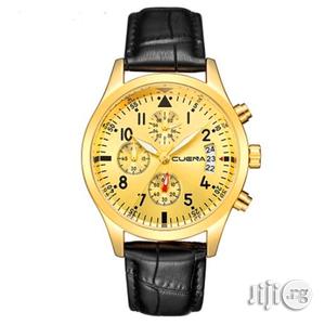 Chronograph Leather Wrist Watch