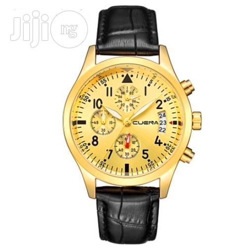 Chronograph Leather Wrist Watch