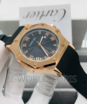 Cartier Octagon Rubber Wristwatch