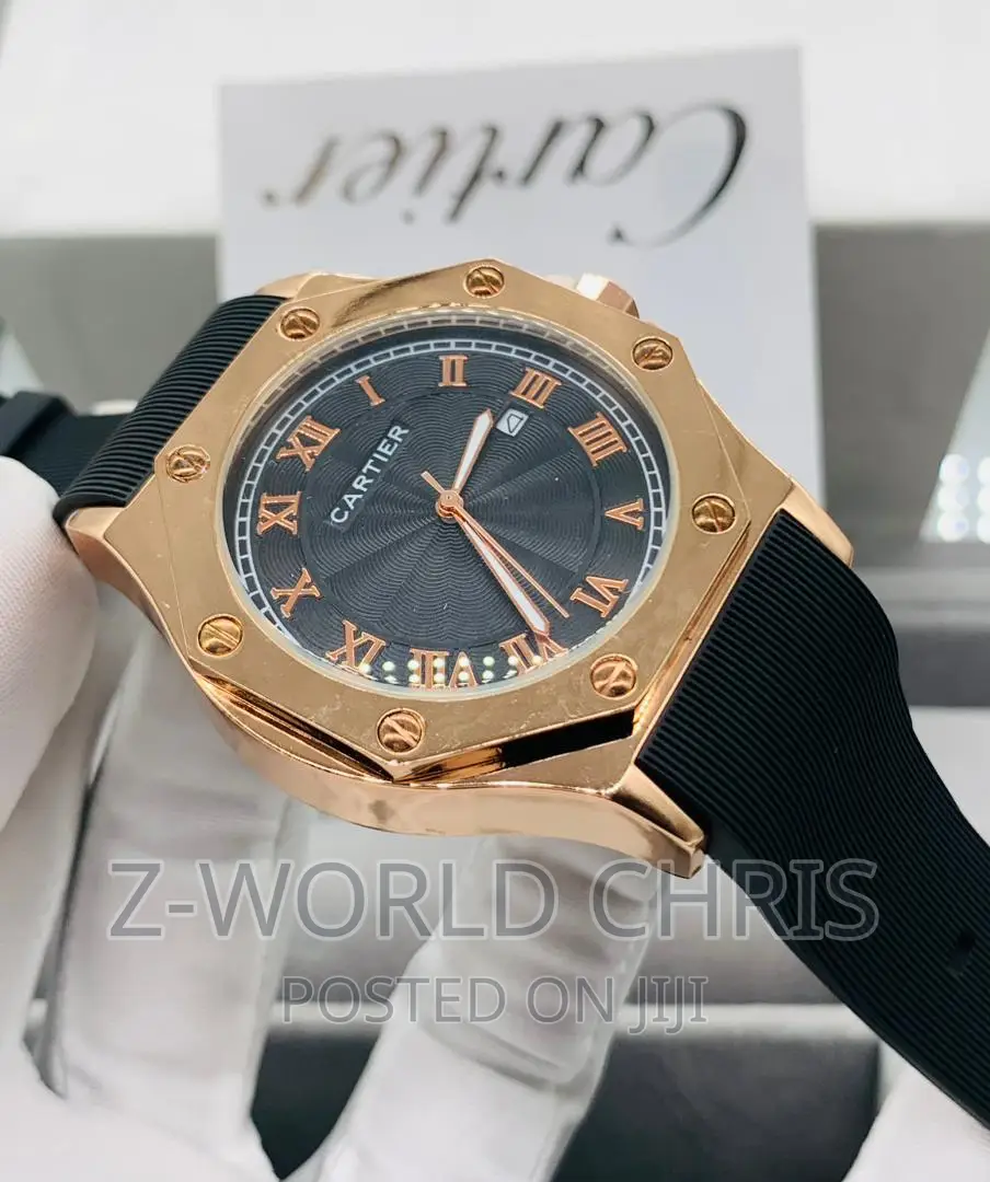 Cartier Octagon Rubber Wristwatch