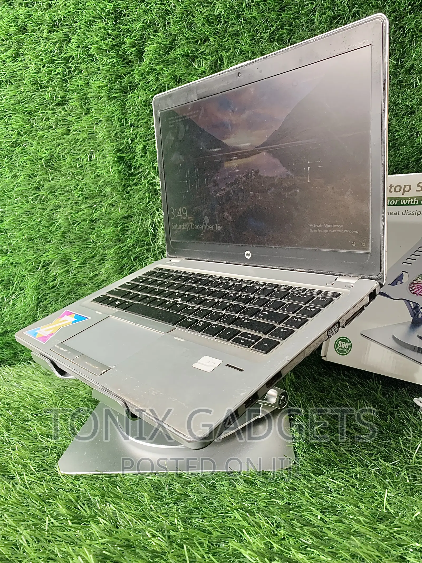 Adjustable Laptop Stand With USB Cooling Fan Heat-Vent