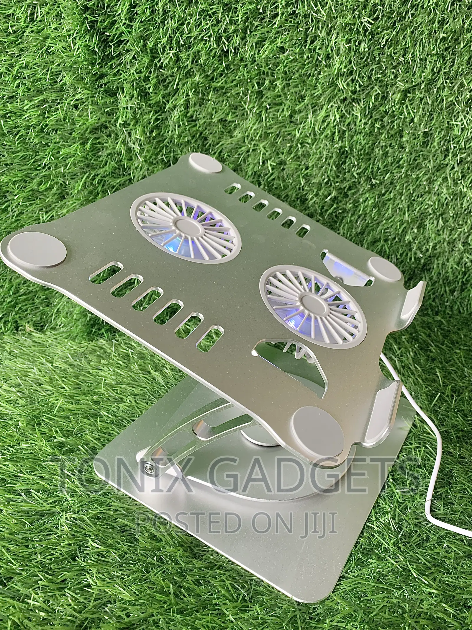 Adjustable Laptop Stand With USB Cooling Fan Heat-Vent