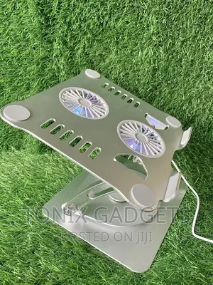 Adjustable Laptop Stand With USB Cooling Fan Heat-Vent