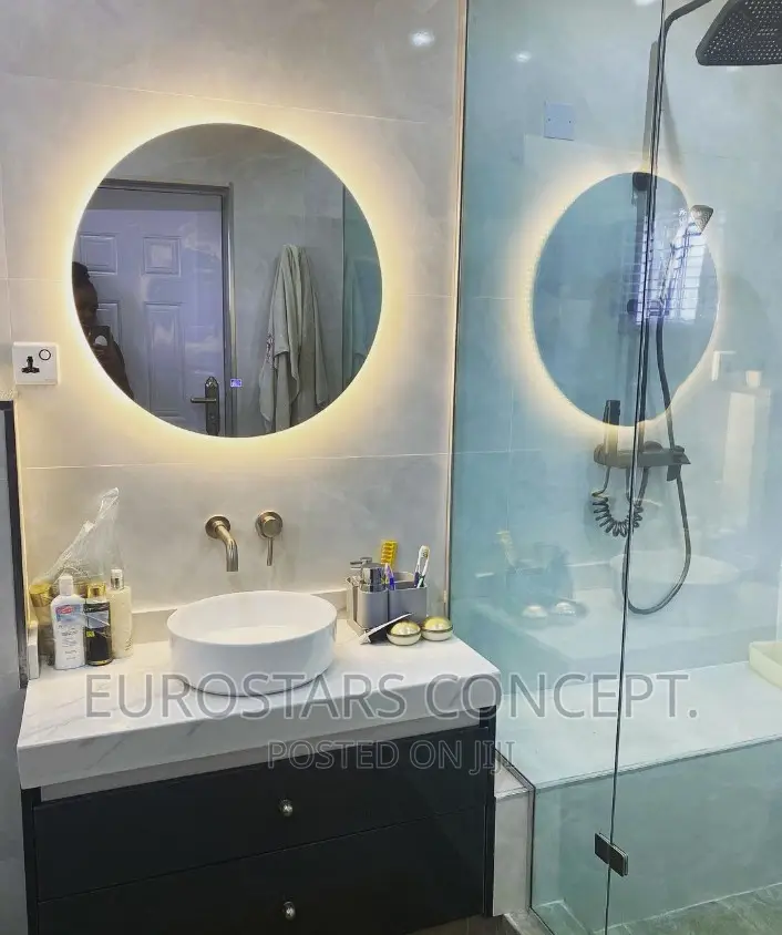 Round Luxury LED Mirror With 3 Colours Back Lights