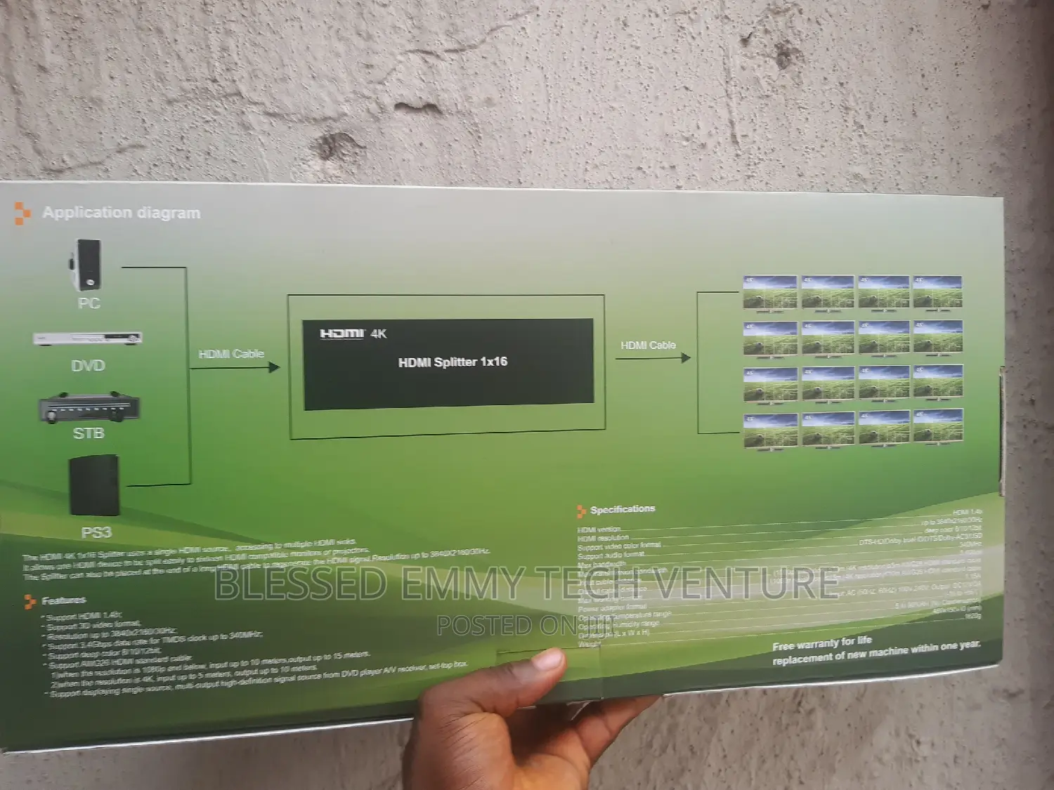 HDMI Splitter - -16 Ports