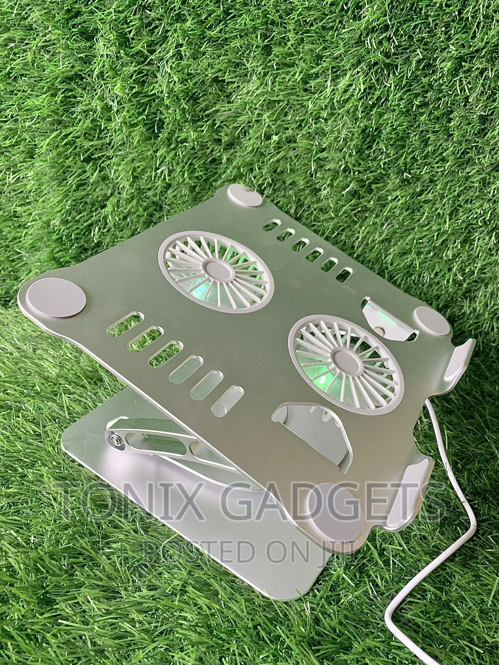Adjustable Laptop Stand With USB Cooling Fan Heat-Vent