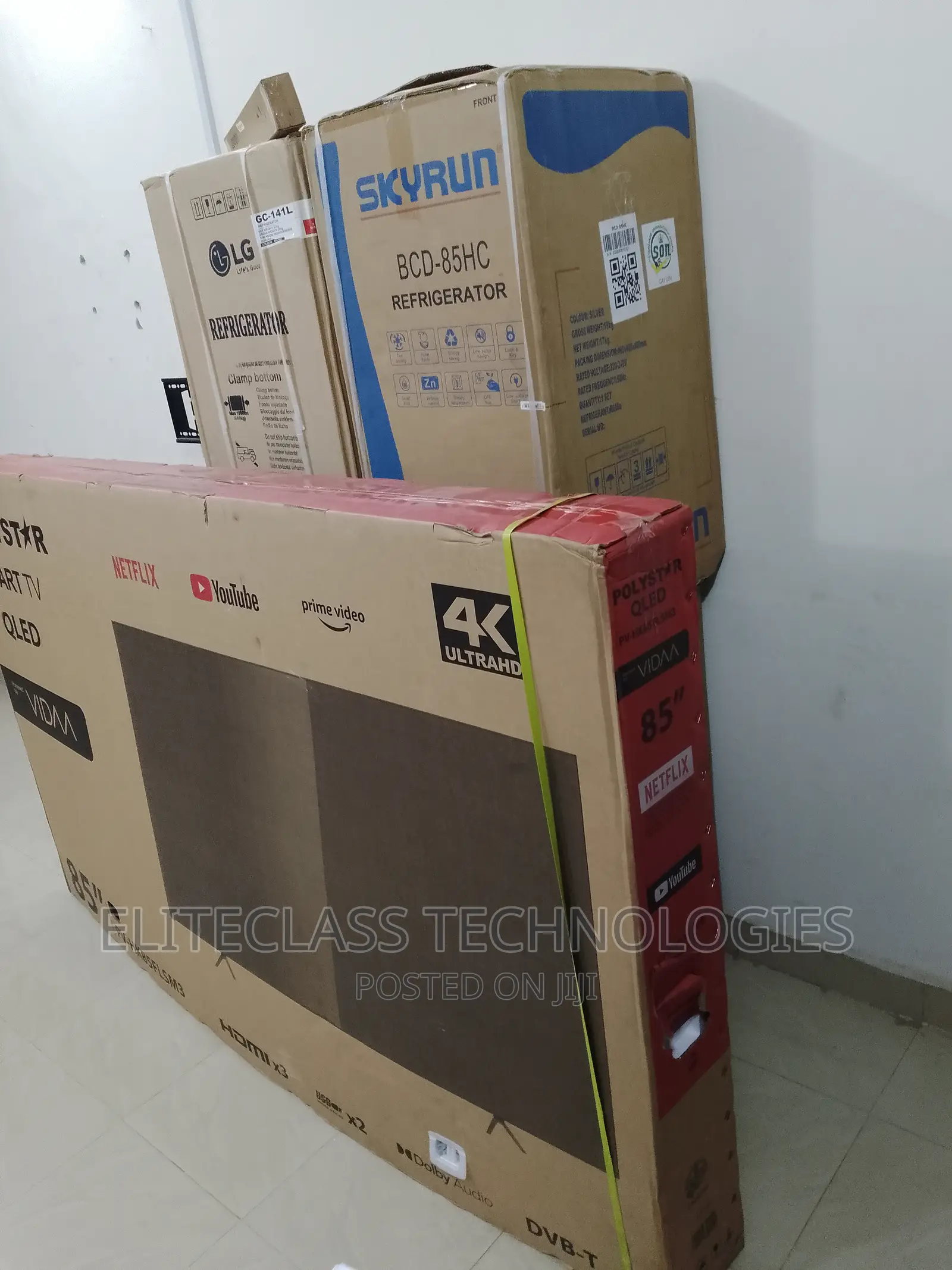 Polystar 85” Smart LED Ultra HD TV With No Frame