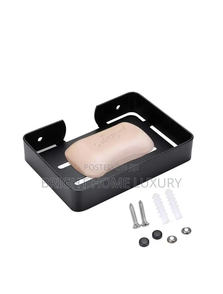 Black Heavy Gage Bathroom Shower Soap Dish Holder