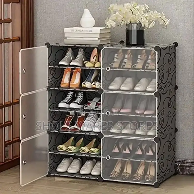 Shoe Rack Storage Cabinet With Doors