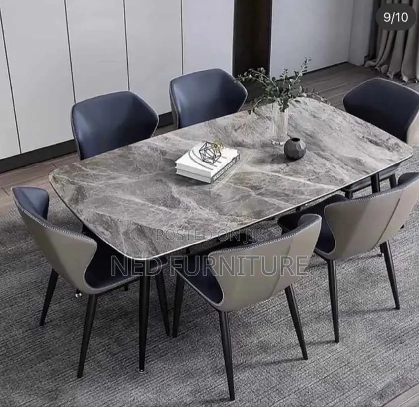 Quality Marble Top Dining Table 6 Seaters