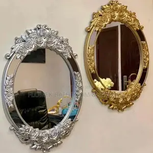 Oval Shaped Gold Frame Mirror