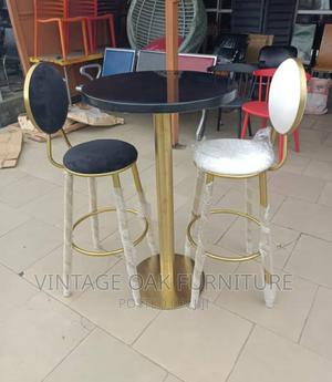 Height Bar Stool Chair Black and Cream Colour