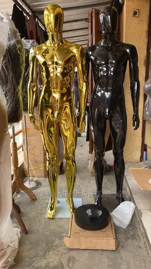 Gold Chrome Glossy Black Male Luxury Mannequins