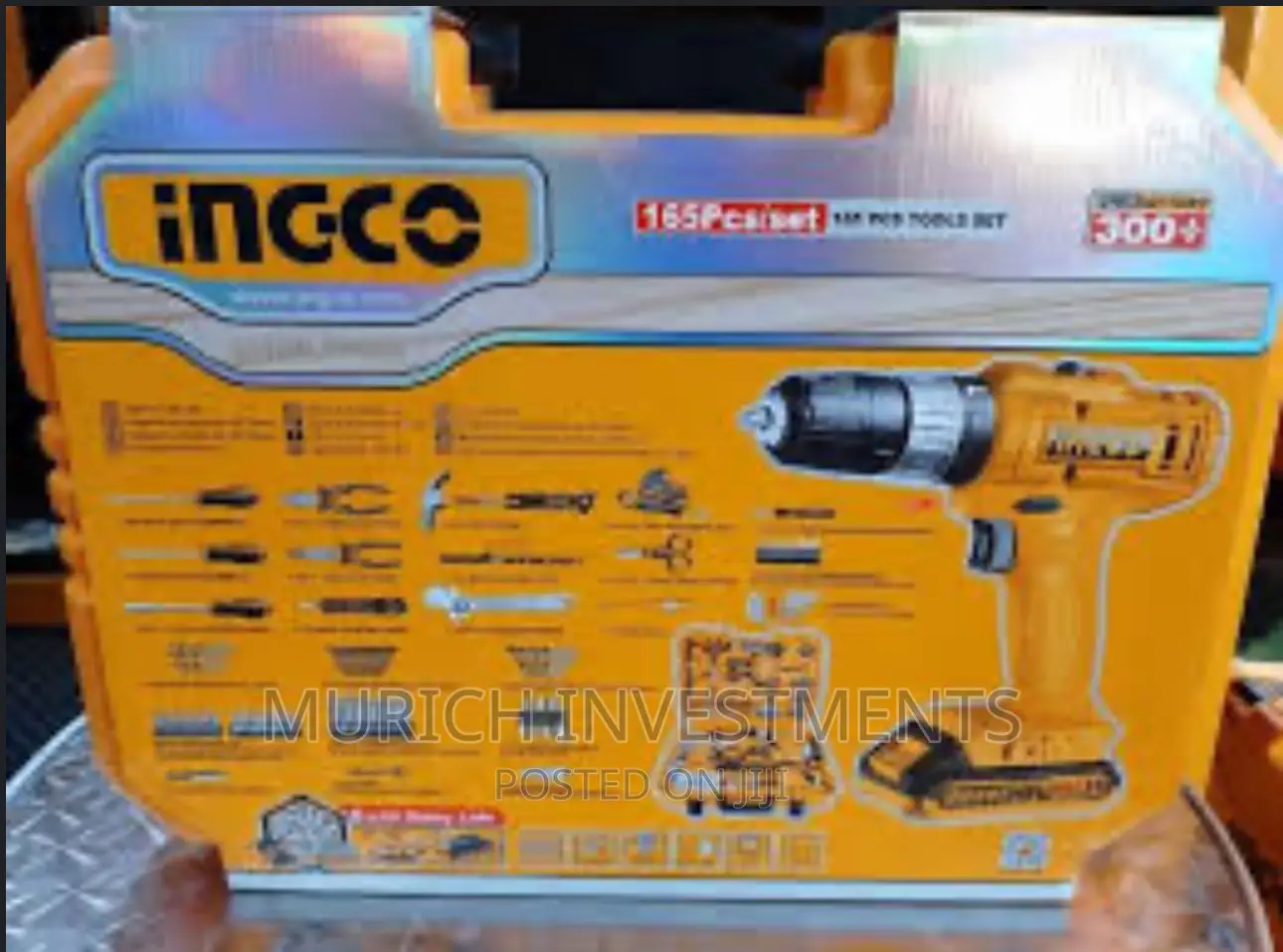 Lithium-Ion Impact Drill W/165pcs Tools Set Accessories
