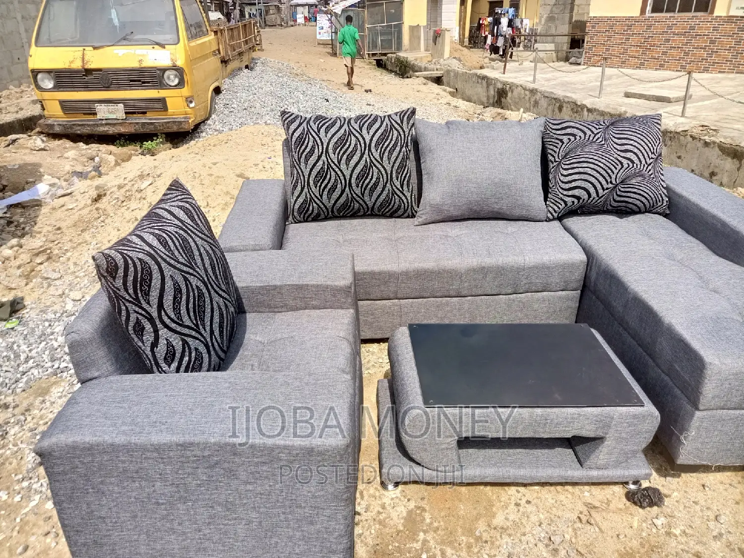 Luxury L Shaped With Single and Center Table