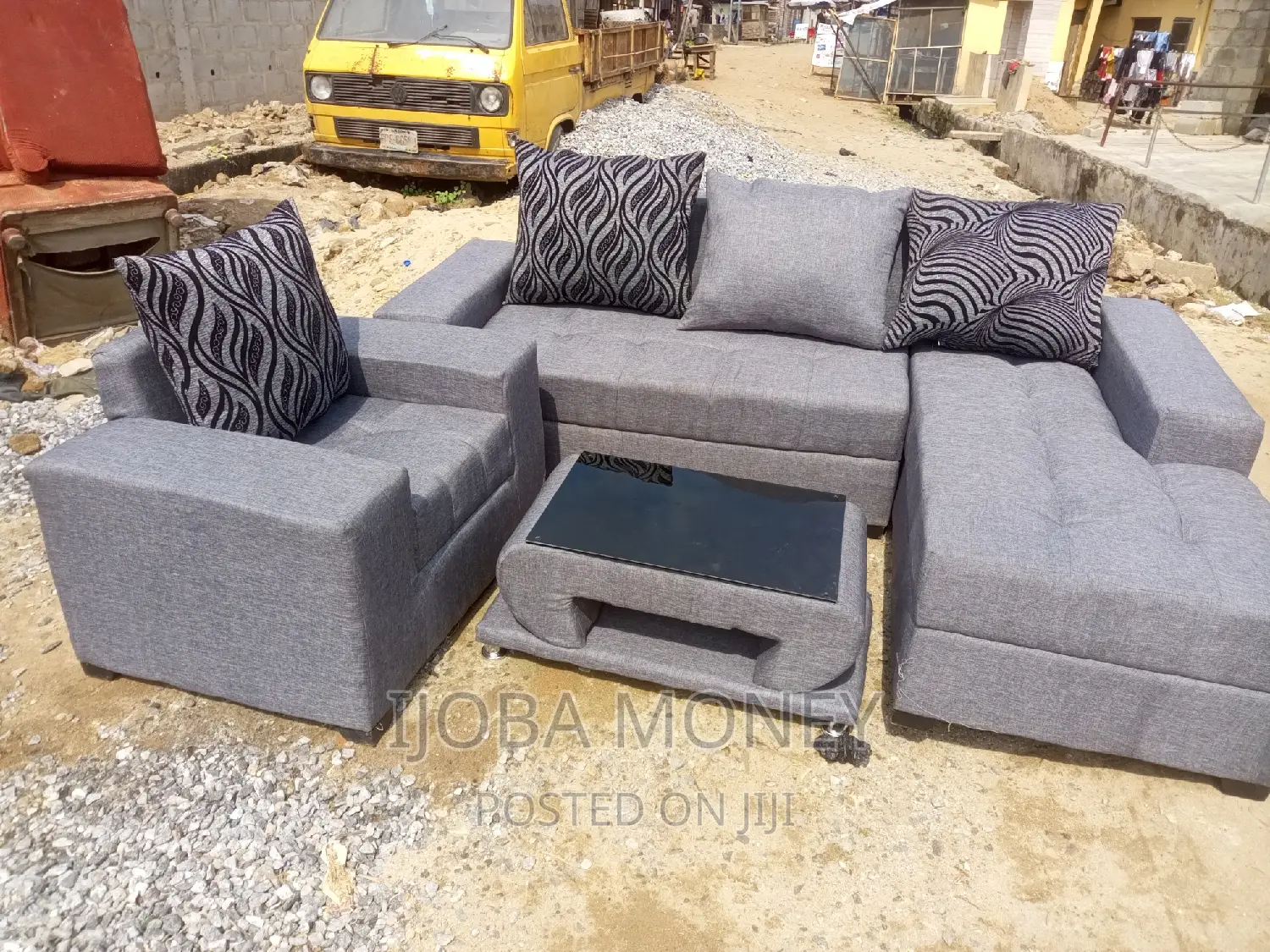 Luxury L Shaped With Single and Center Table
