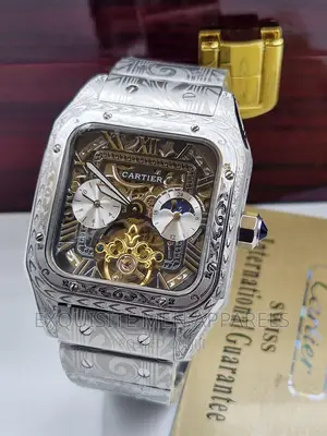 Silver Plated Colour Original Cartier Men's Watches