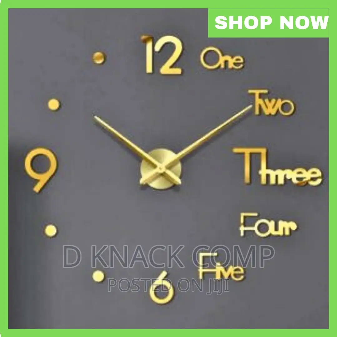 36 Inches 3D Wall Large Wall Clock Sticker DIY Decor