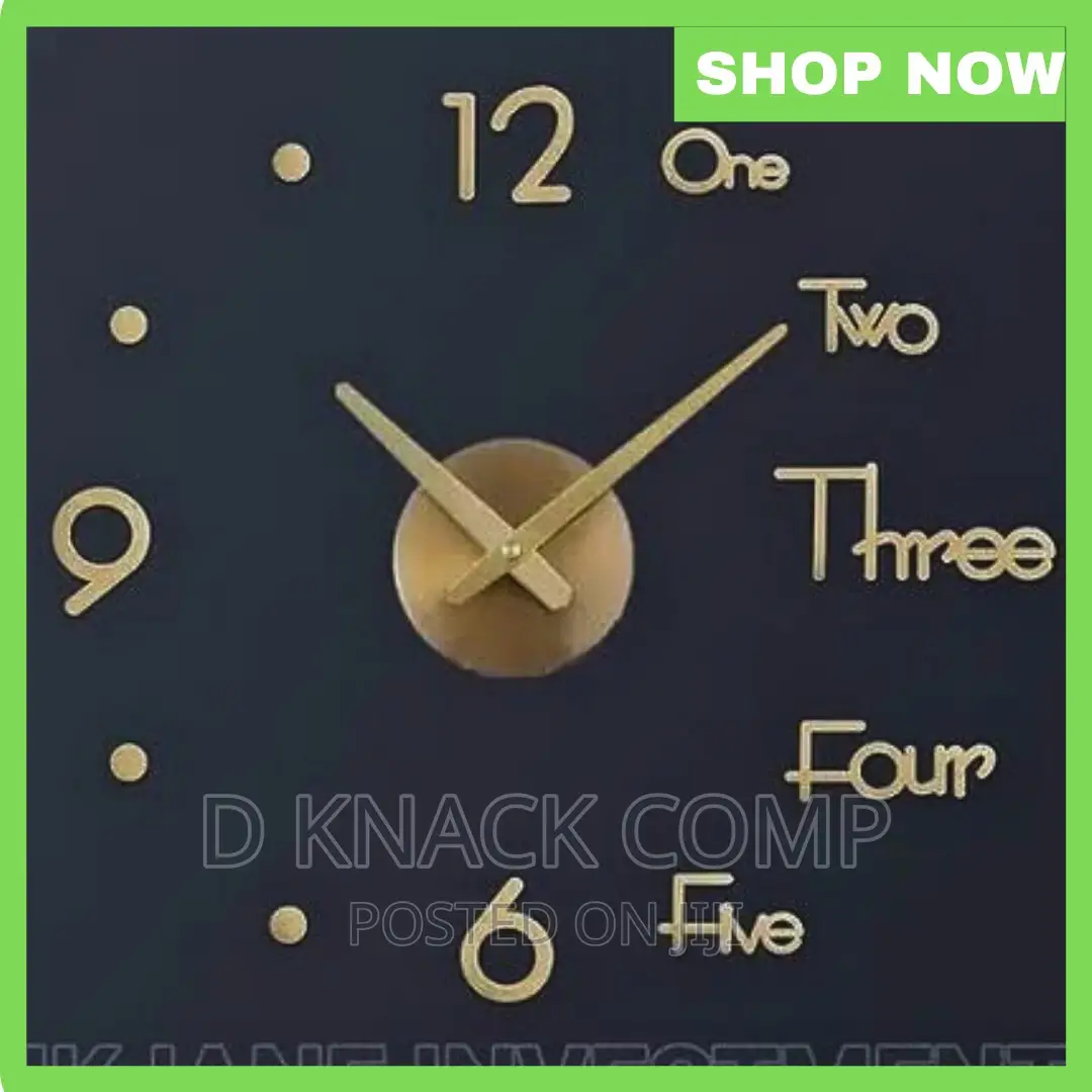 36 Inches 3D Wall Large Wall Clock Sticker DIY Decor