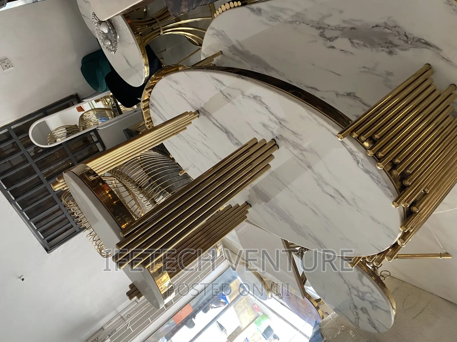 Golden Side Stool With Side Stools