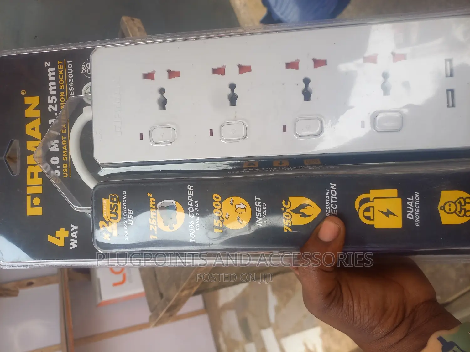 Sumec Firman Surge Protector 4way With 2usb