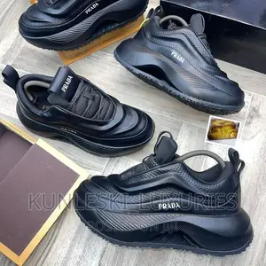 Photo - Original Prada Soft Padded Chunky Leather Sneakers
