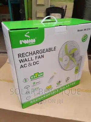 Solar Rechargeable Wall Fan