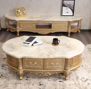 New Modern Gold Tv Stand With Centre Table