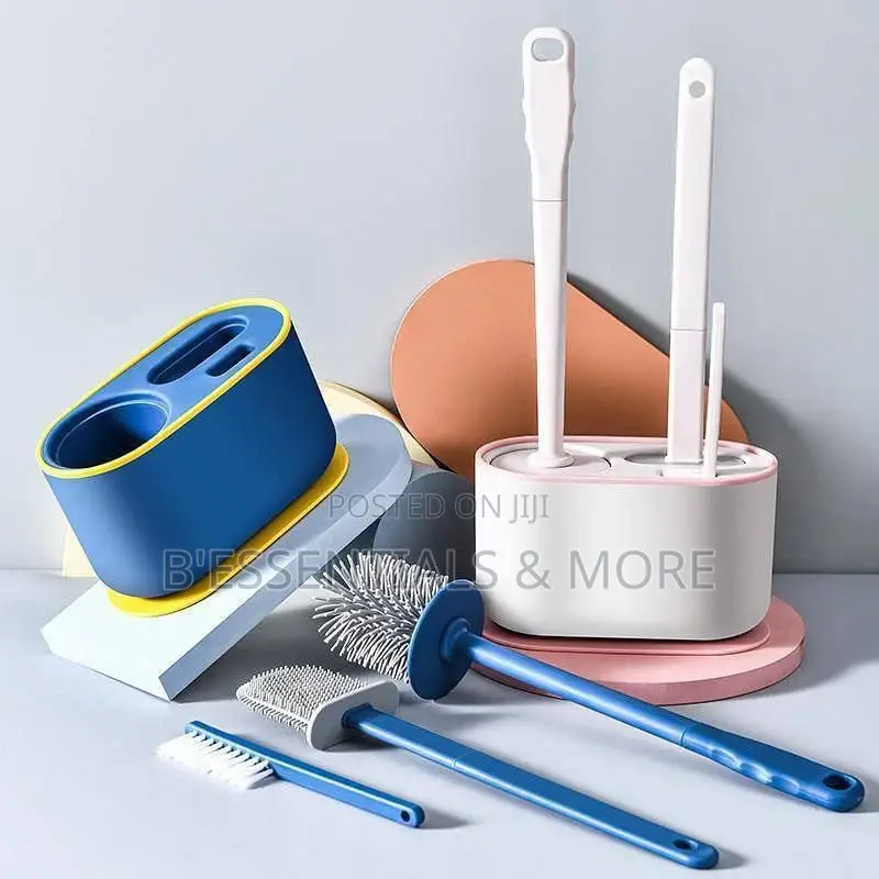 3 in 1 Silicone Toilet Brush Set ( Wall Mounted)