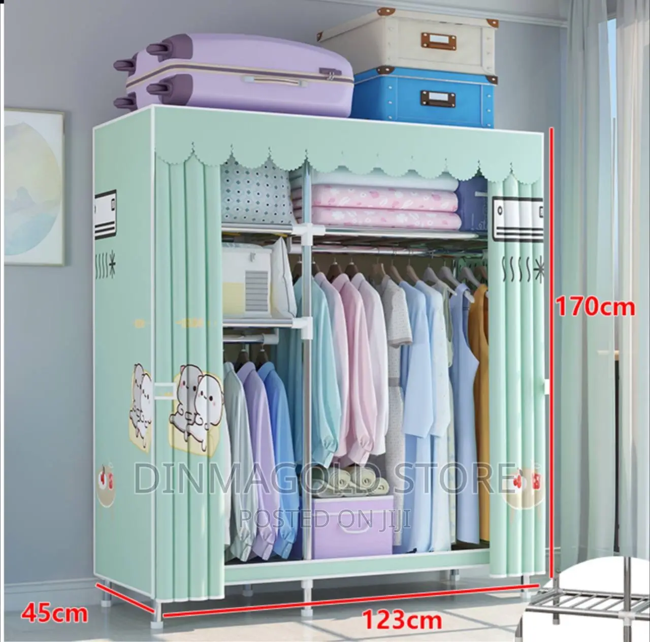 Simple Cloth Wardrobe 123cm