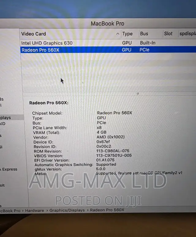 Laptop Apple MacBook Pro 2019 32GB Intel Core I9 SSD 512GB