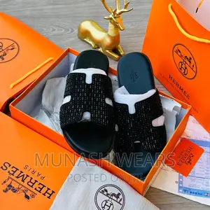 Original Leather Hermes Slipers