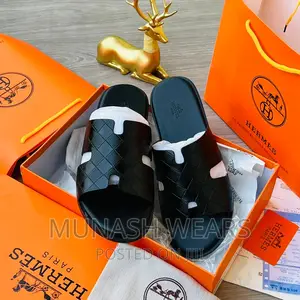Original Leather Hermes Slipers
