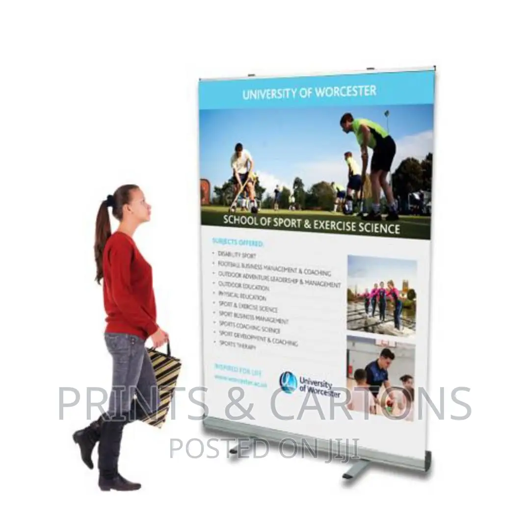 Slim Base Roll Up Stand for Your Office